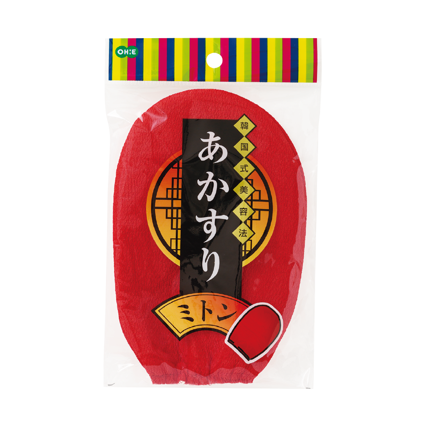 あかすりミトン　レッド